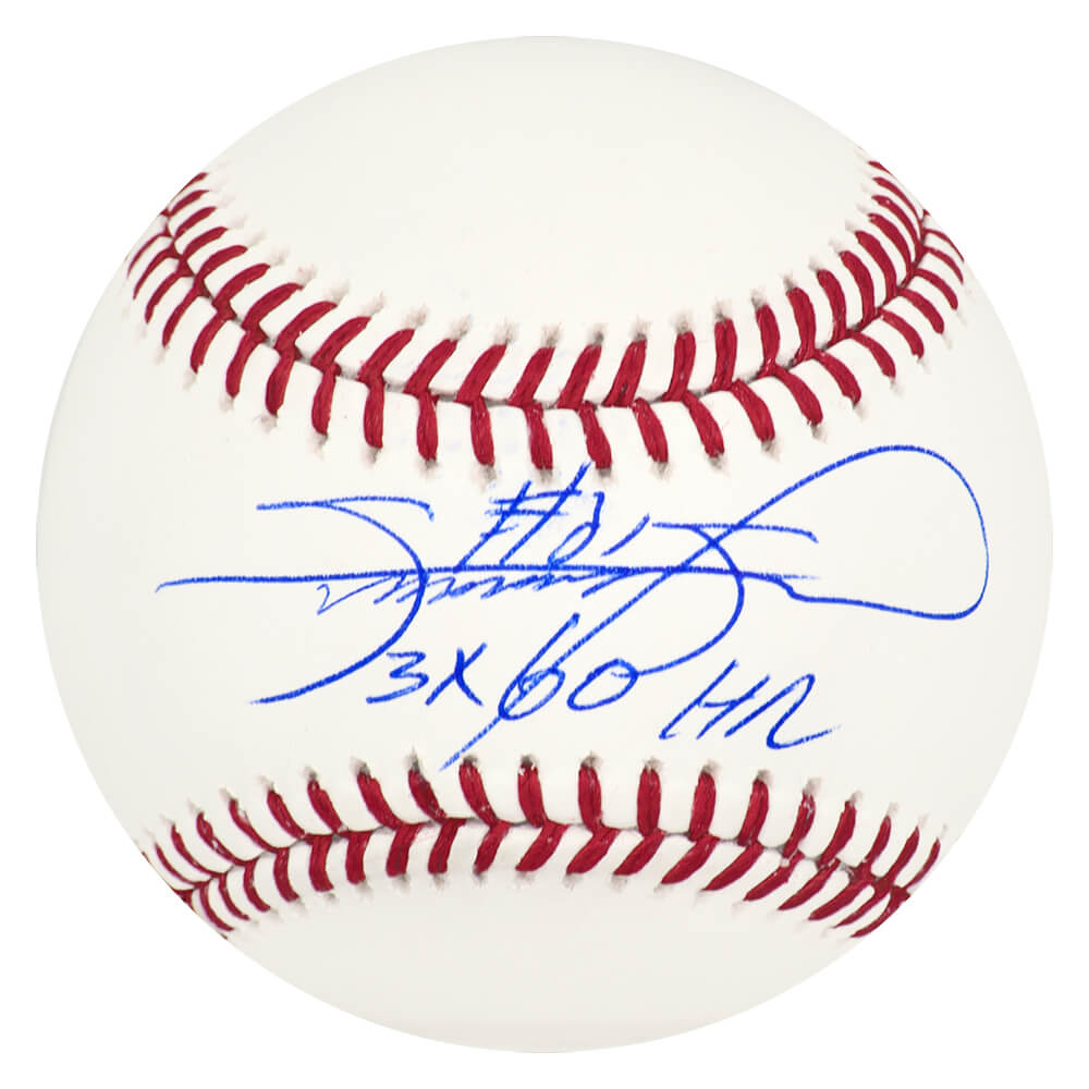 SOSBSB106 Sammy Sosa Signed Rawlings Official MLB Baseball with 3x 60 HRs