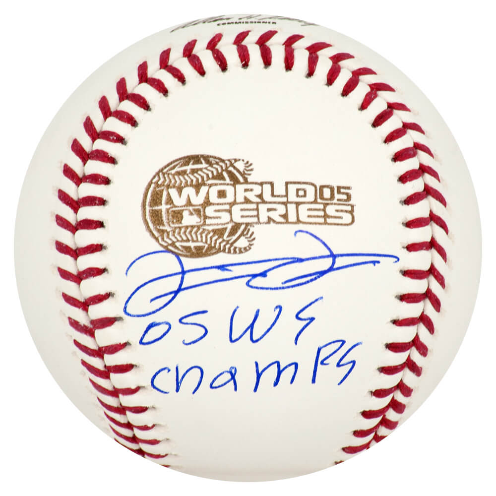 VIZBSB111 Luis Vizcaino Signed Rawlings 2005 World Series Chicago White Sox Baseball with 05 WS Champs