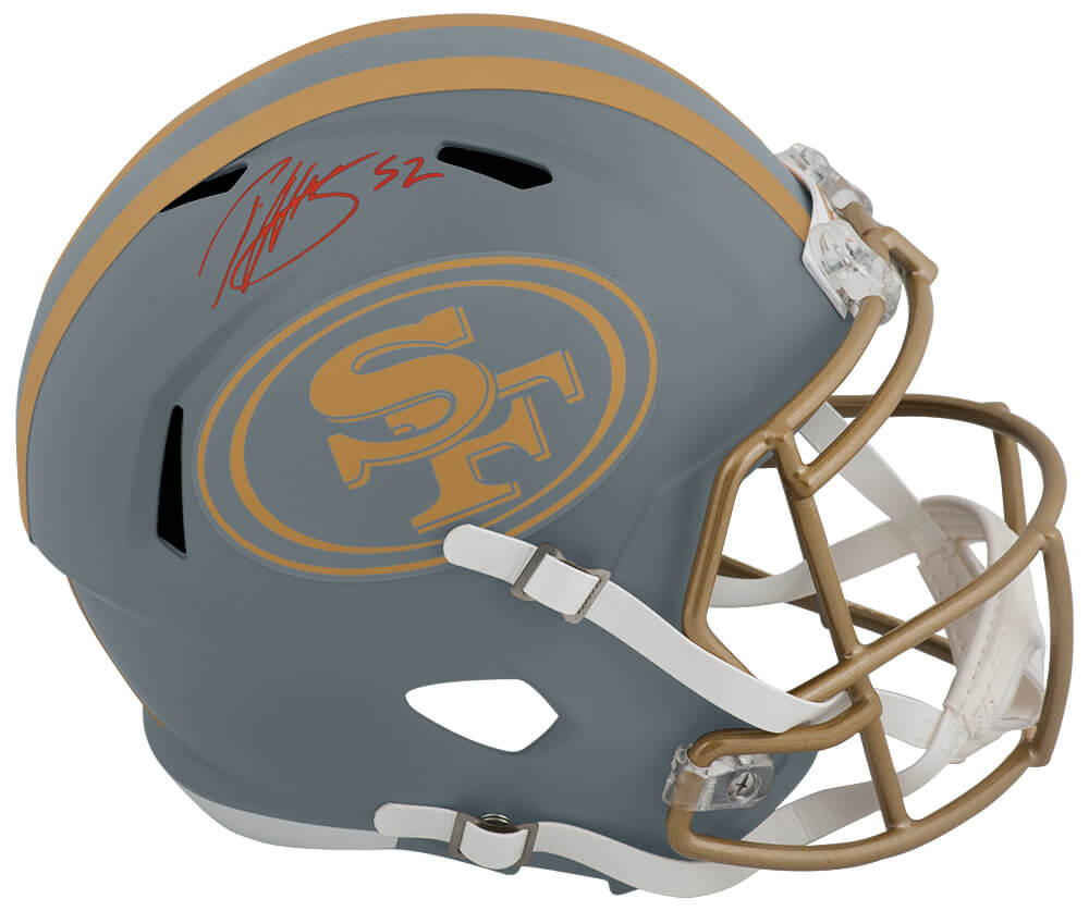 WILREP356 Patrick Willis Signed San Francisco 49ers Slate Riddell Full Size Speed Replica Helmet