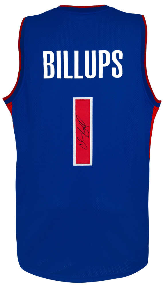 BILJRY200 Chauncey Billups Signed Custom Basketball Jersey, Blue