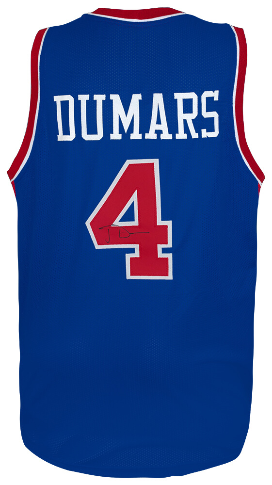 DUMJRY200 Joe Dumars Signed Custom Basketball Jersey, Blue