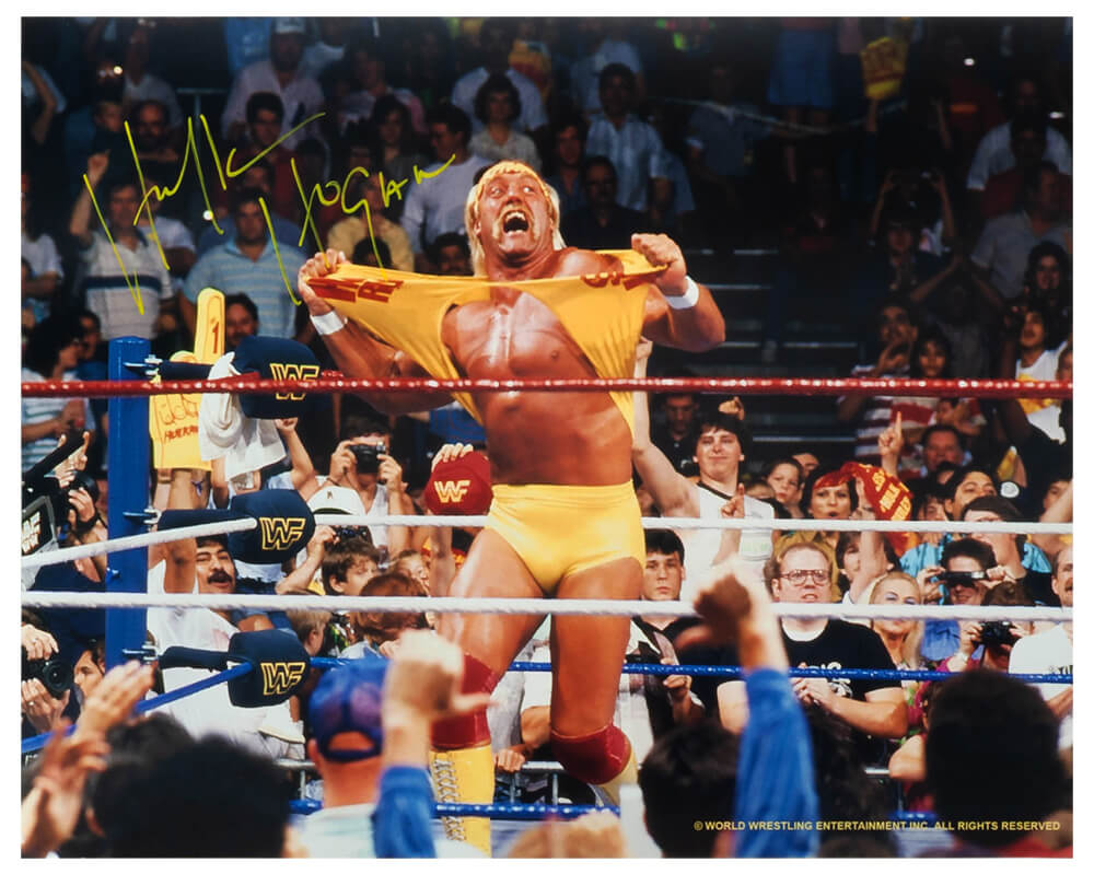 Picture of Schwartz Sports Memorabilia HOG16P504 16 x 20 in. Hulk Hogan Signed WWE Hulkamania Wrestling Photo