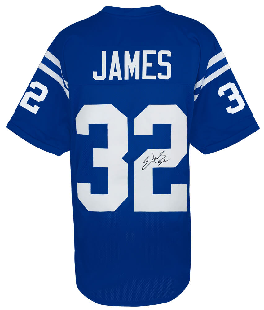 JAMJRY301 Edgerrin James Signed Custom Football Jersey, Blue