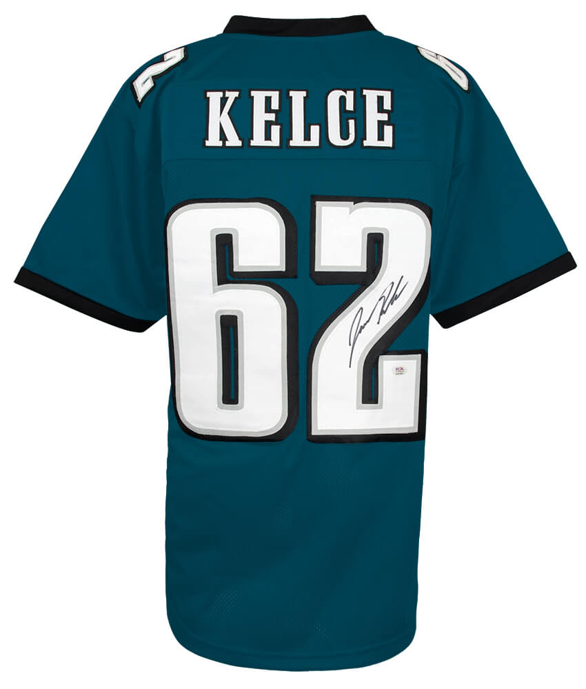 KELJRY320 Jason Kelce Signed Custom Football Jersey, Green - PSA