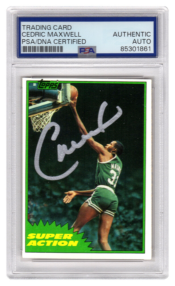 MAXCAR205 Cedric Maxwell Signed Celtics 1981-82 Topps Basketball Card No.107 - PSA Encapsulated