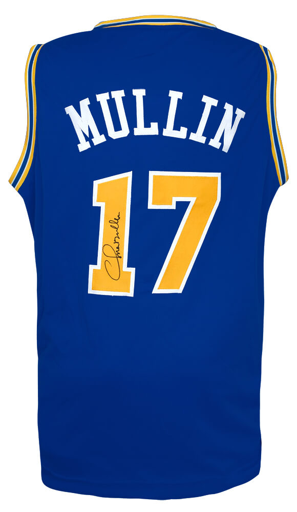 MULJRY207 Chris Mullin Signed Custom Basketball Jersey, Blue