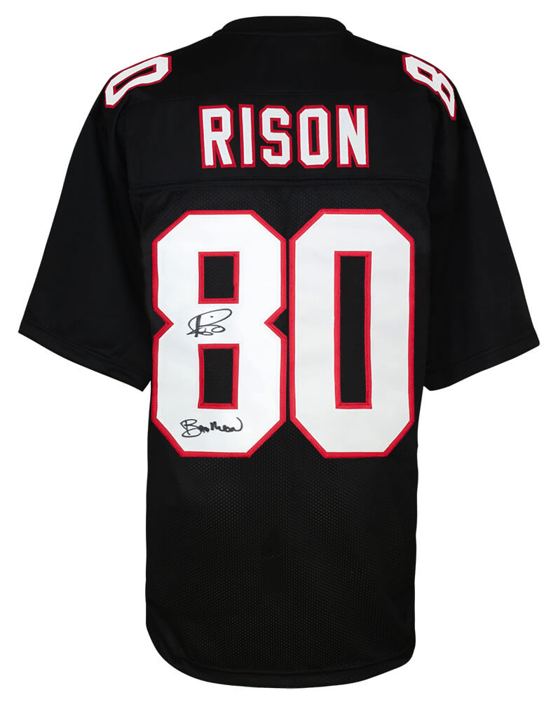 RISJRY321 Andre Rison Signed Custom Jersey with Bad Moon, Black