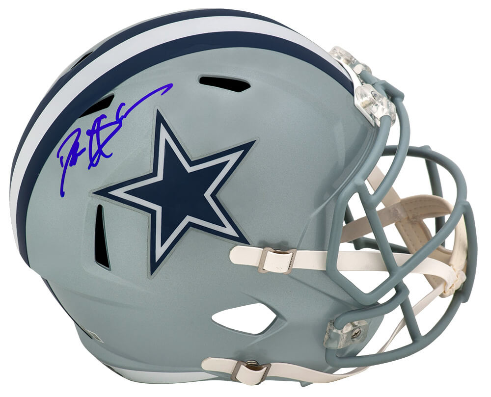 Picture of Schwartz Sports Memorabilia SANREP389 Deion Sanders Signed Dallas Cowboys Riddell Speed Replica Helmet - Beckett - Full Size