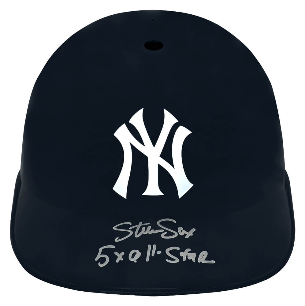 Picture of Schwartz Sports Memorabilia SAXBTH101 Steve Sax Signed   York Yankees Souvenir Replica Batting Helmet with 5 x All Star