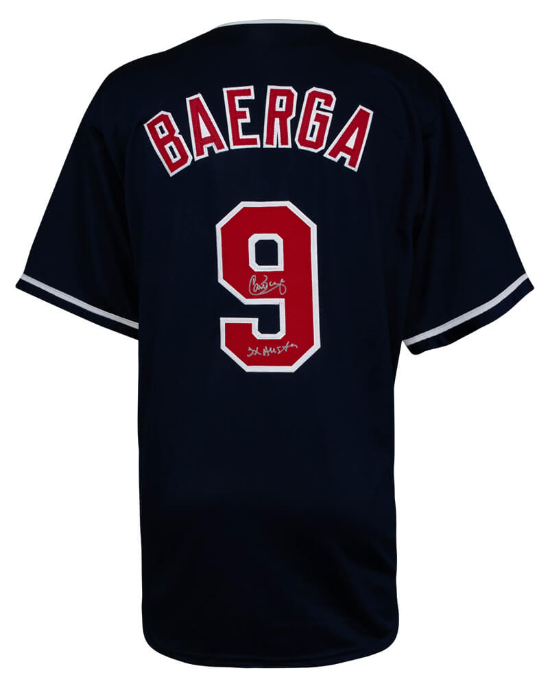BAEJRY111 Carlos Baerga Signed Custom Baseball Jersey with 3x All Star, Navy
