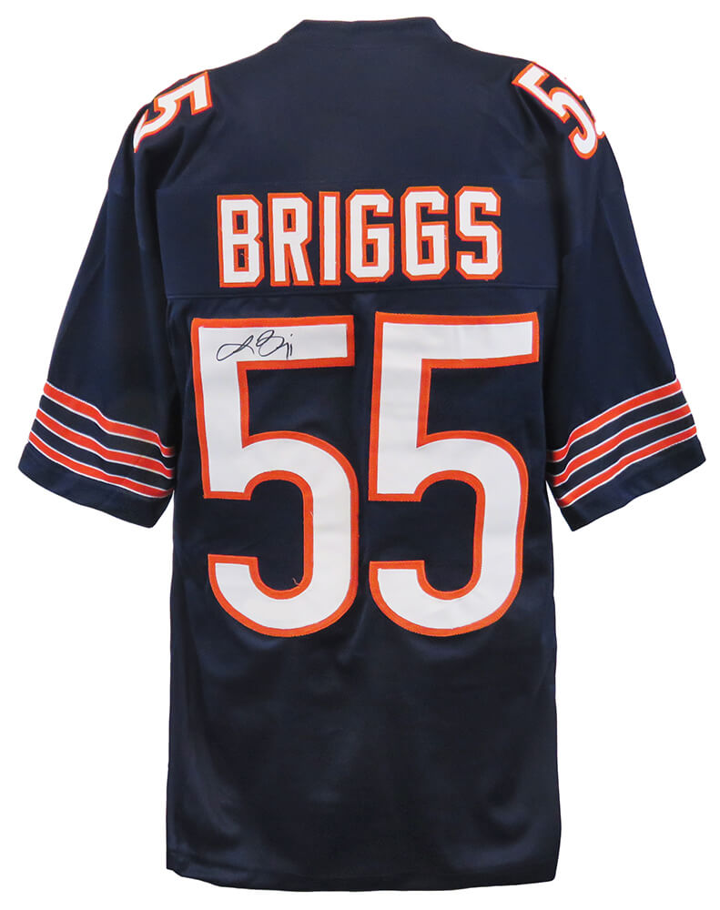 BRIJRY305 Lance Briggs Signed Custom Jersey, Navy