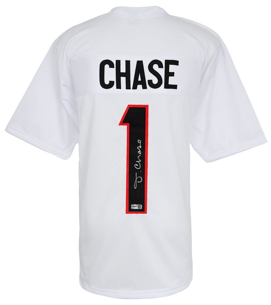 CHAJRY311 Ja Marr Chase Signed Custom Football Jersey, White