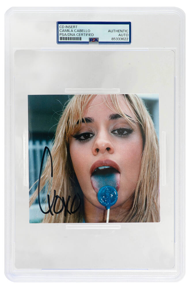 Picture of Schwartz Sports Memorabilia CABCUT500 5 x 5 in. Camila Cabello Signed C&#44; XOXO CD Insert - PSA & DNA Encapsulated