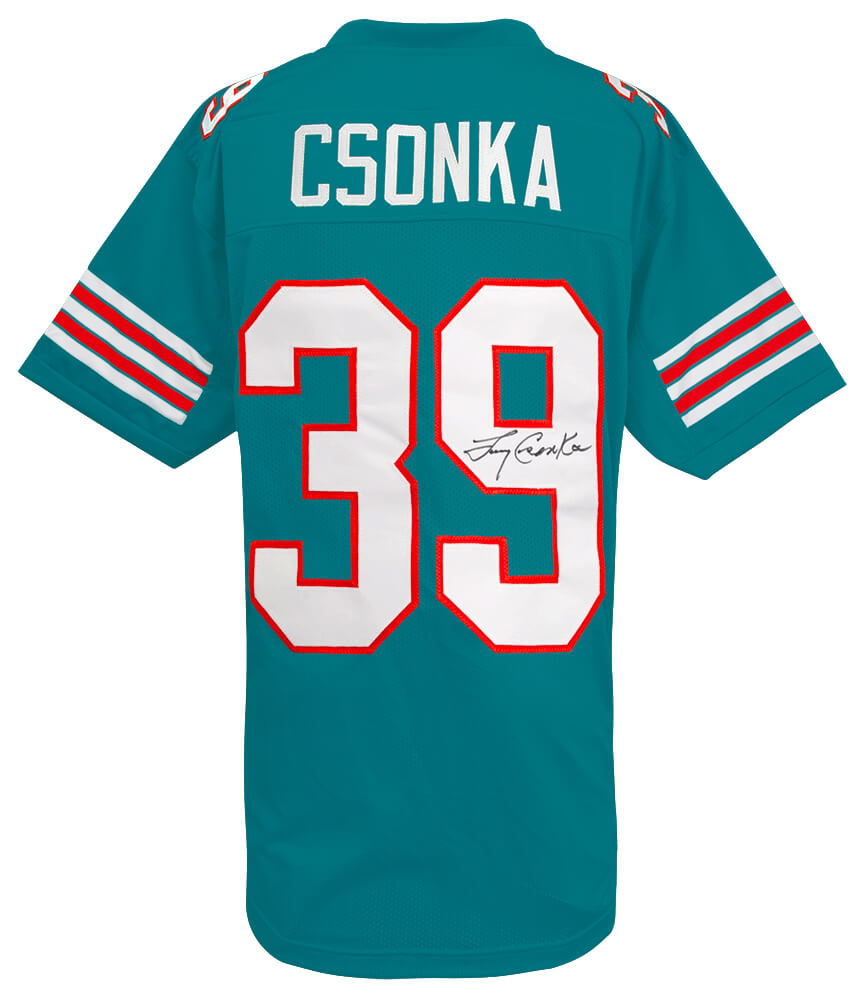 CSOJRY301 Larry Csonka Signed Custom Football Jersey, Teal
