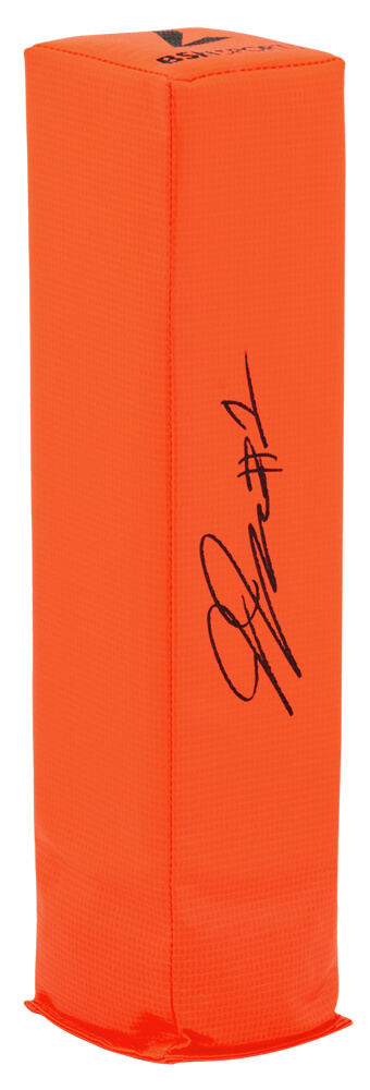 JOHPYL321 Jaylon Johnson Signed BSN Endzone Football Pylon, Orange