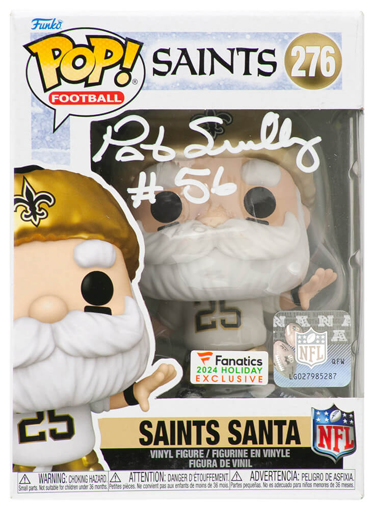 SWIFUN310 Pat Swilling Signed Orleans Saints Santa Funko Pop Doll No. 276