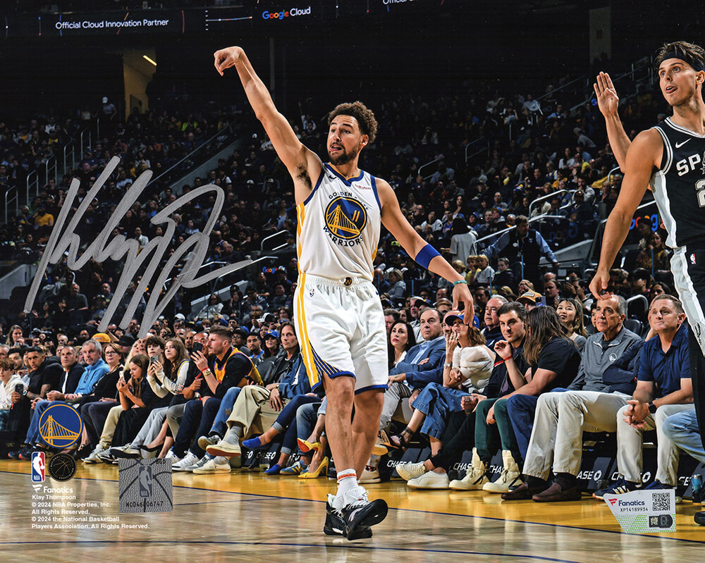 Picture of Schwartz Sports Memorabilia THO08P210 8 x 10 in. Klay Thompson Signed Golden State Warriors Shooting vs Spurs Photo - Fanatics