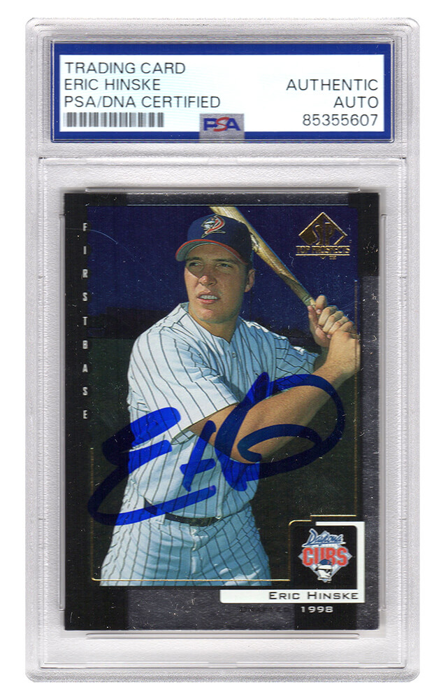 Picture of Schwartz Sports Memorabilia HINCAR108 Eric Hinske Signed 2000 Upper Deck SP Rookie Baseball Card No. 45 - PSA Encapsulated