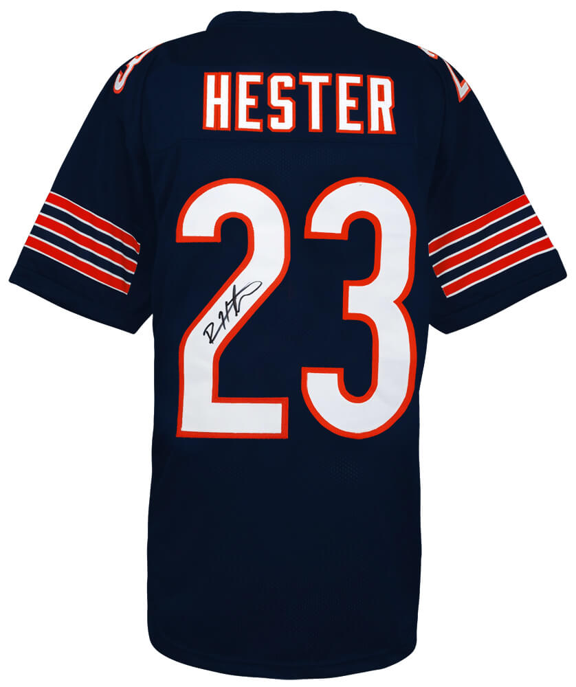 HESJRY301 Devin Hester Signed Custom Football Jersey, Navy