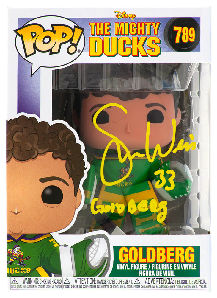WEIFUN500 Shaun Weiss Signed the Mighty Ducks Goldberg Funko Pop Doll No. 789