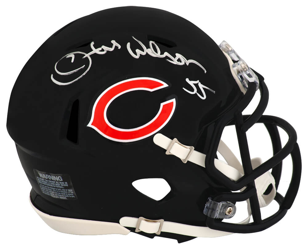 Picture of Schwartz Sports Memorabilia WILMIN324 Otis Wilson Signed Chicago Bears Riddell Speed Mini Helmet with No. 55