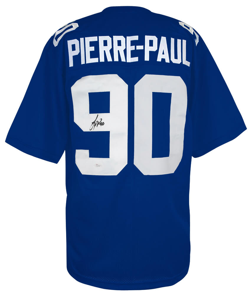 PIEJRY300 Jason Pierre-Paul Signed Custom Football Jersey - JSA, Blue