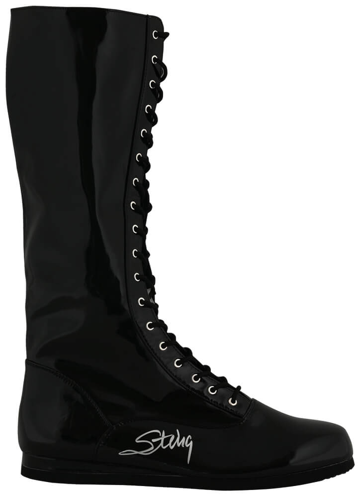 STISHO500 Sting Signed Wrestling Costume Boot, Black