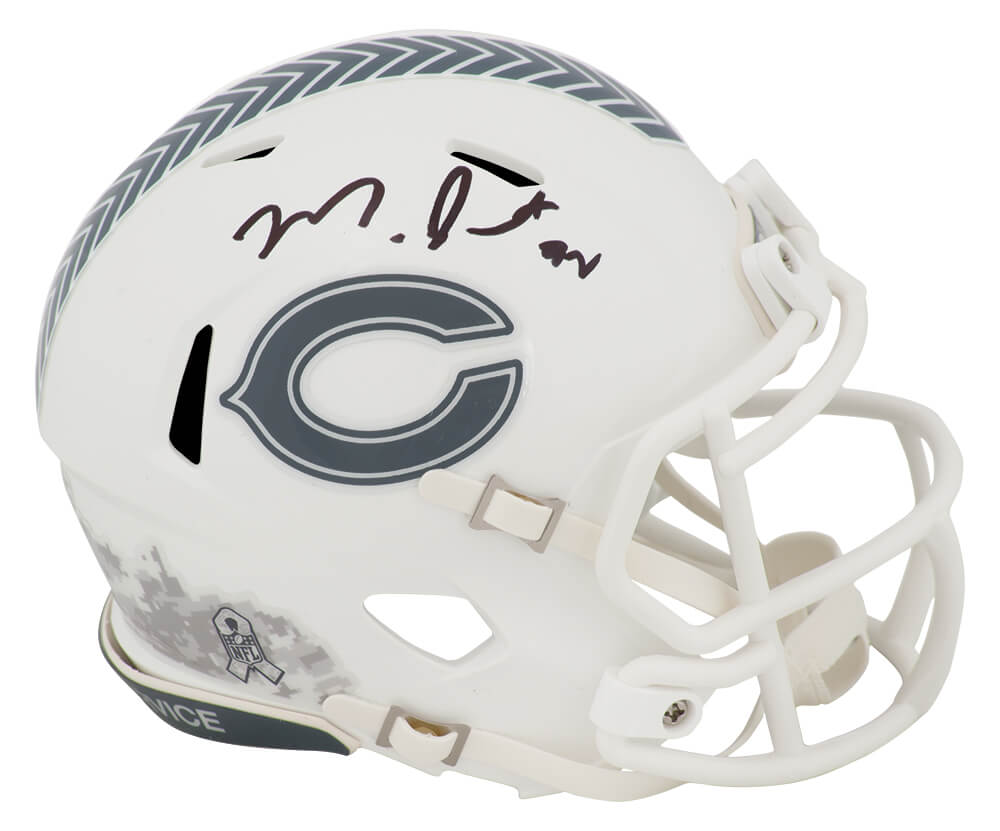 Picture of Schwartz Sports Memorabilia SWEMIN301 Montez Sweat Signed Chicago Bears 2024 Salute Riddell Speed Mini Helmet&#44; White