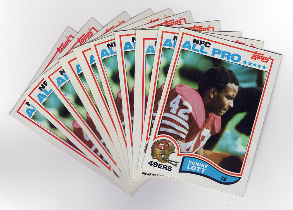 Picture of Schwartz Sports Memorabilia URCLOT600 Ronnie Lott San Francisco 49ers 1982 Topps Rookie RC Football Card No. 486 - Lot of 10