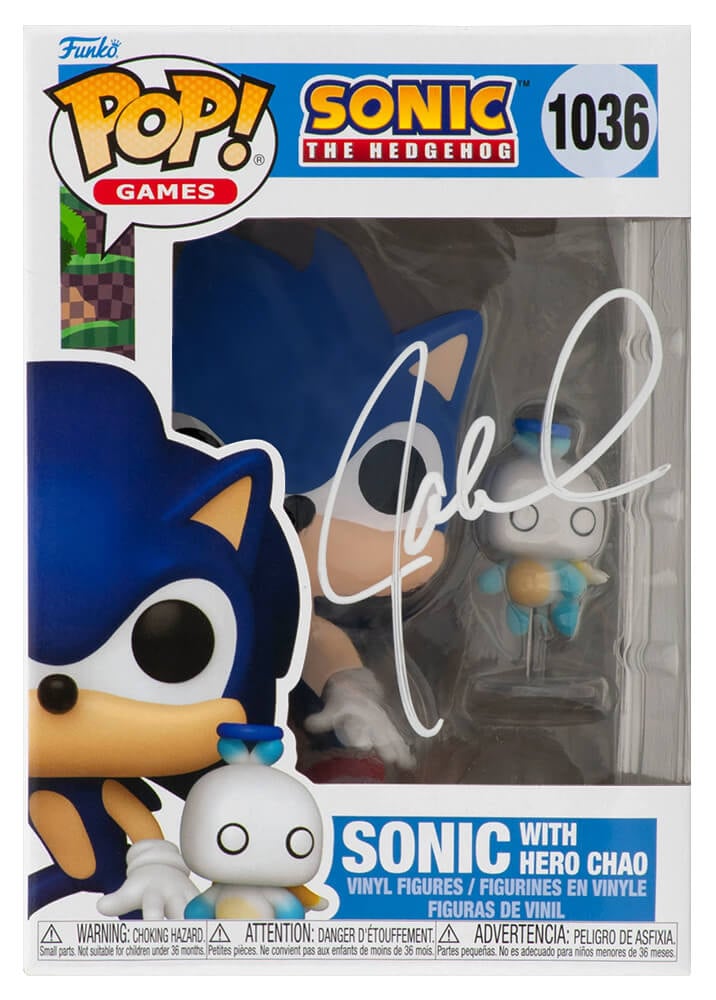 WHIFUN502 Jaleel White Signed Sonic the Hedgehog with Chao Funko Pop Doll No. 1036