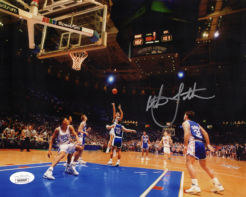 Picture of Schwartz Sports Memorabilia LAE08P207MYS 8 x 10 in. Christian Laettner Signed Duke the Shot Image Photo - JSA