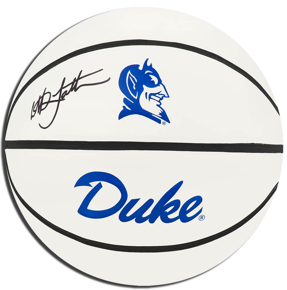 Picture of Schwartz Sports Memorabilia LAEBSK211 Christian Laettner Signed Duke Blue Devils Rawlings White Logo Basketball
