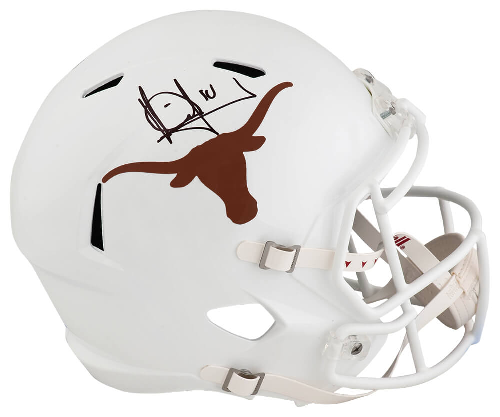 Picture of Schwartz Sports Memorabilia YOUREP364 Vince Young Signed Texas Longhorns Riddell Speed Replica Helmet - Full Size