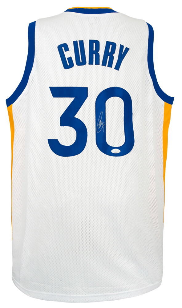 CURJRY200 Stephen Curry Signed Custom Basketball Jersey - JSA, White