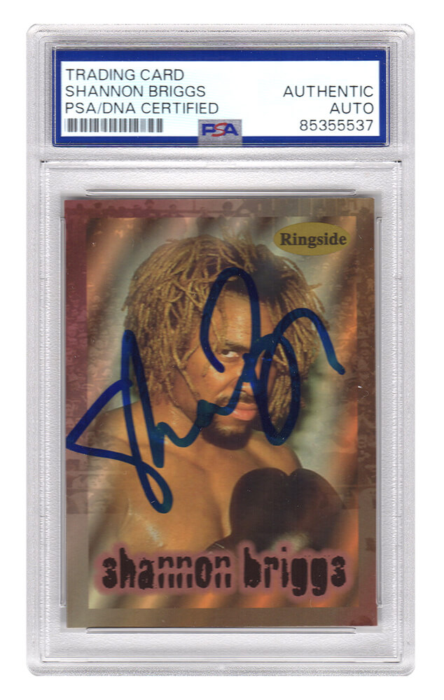 BRICAR502 Shannon Briggs Signed 1991 Ringside Boxing Trading Card No. R2 - PSA Encapsulated