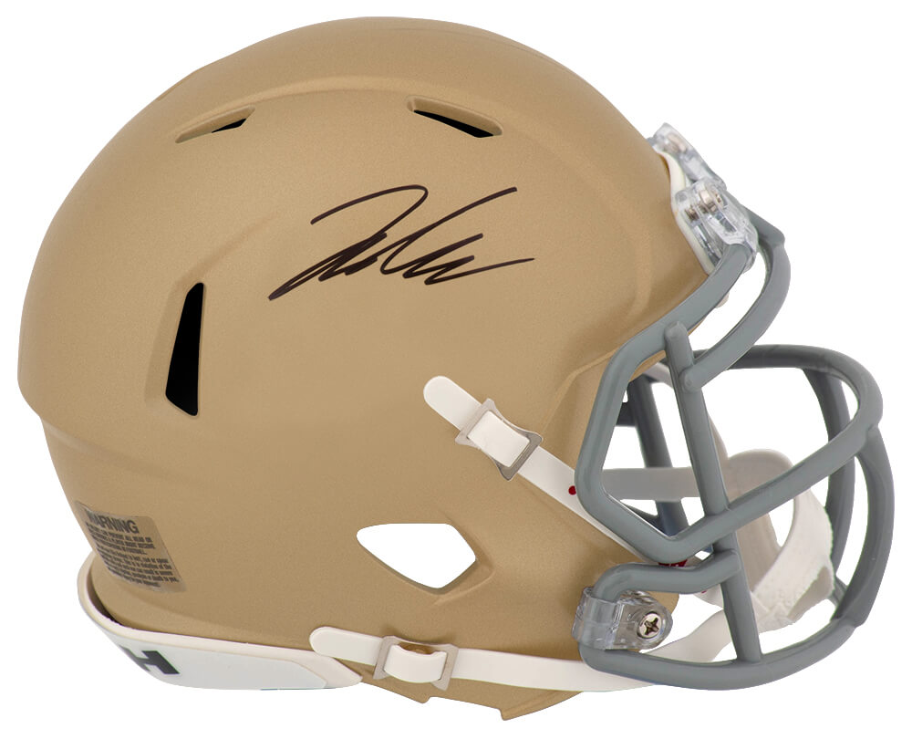 Picture of Schwartz Sports Memorabilia GREMIN330 Jaden Greathouse Signed Notre Dame Fighting Irish Riddell Speed Mini Helmet