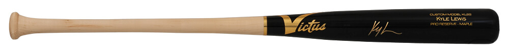 Picture of Schwartz Sports Memorabilia LEWBAT101 Kyle Lewis Signed Victus Game Model Black Baseball Bat - Fanatics