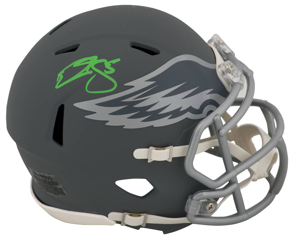 MCNMIN305 Donovan McNabb Signed Philadelphia Eagles Slate Riddell Speed Mini Helmet