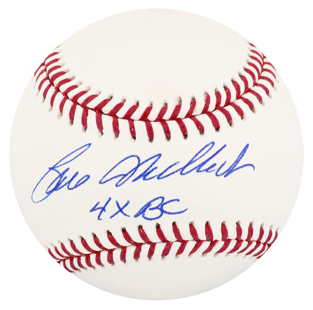 Picture of Schwartz Sports Memorabilia MADBSB132 Bill Madlock Signed Rawlings Official MLB Baseball with 4x BC