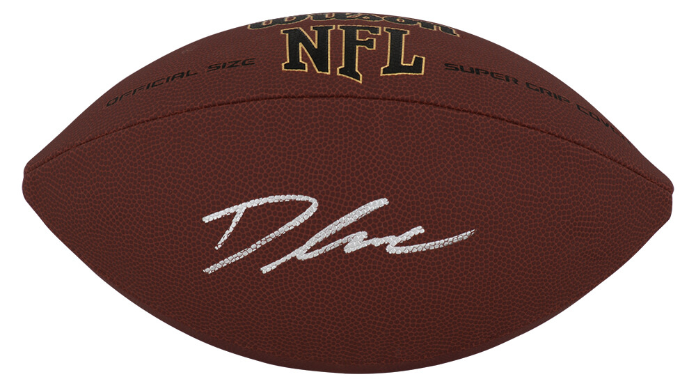 SWIFTB310 D Andre Swift Signed Wilson Super Grip NFL Football - Full Size