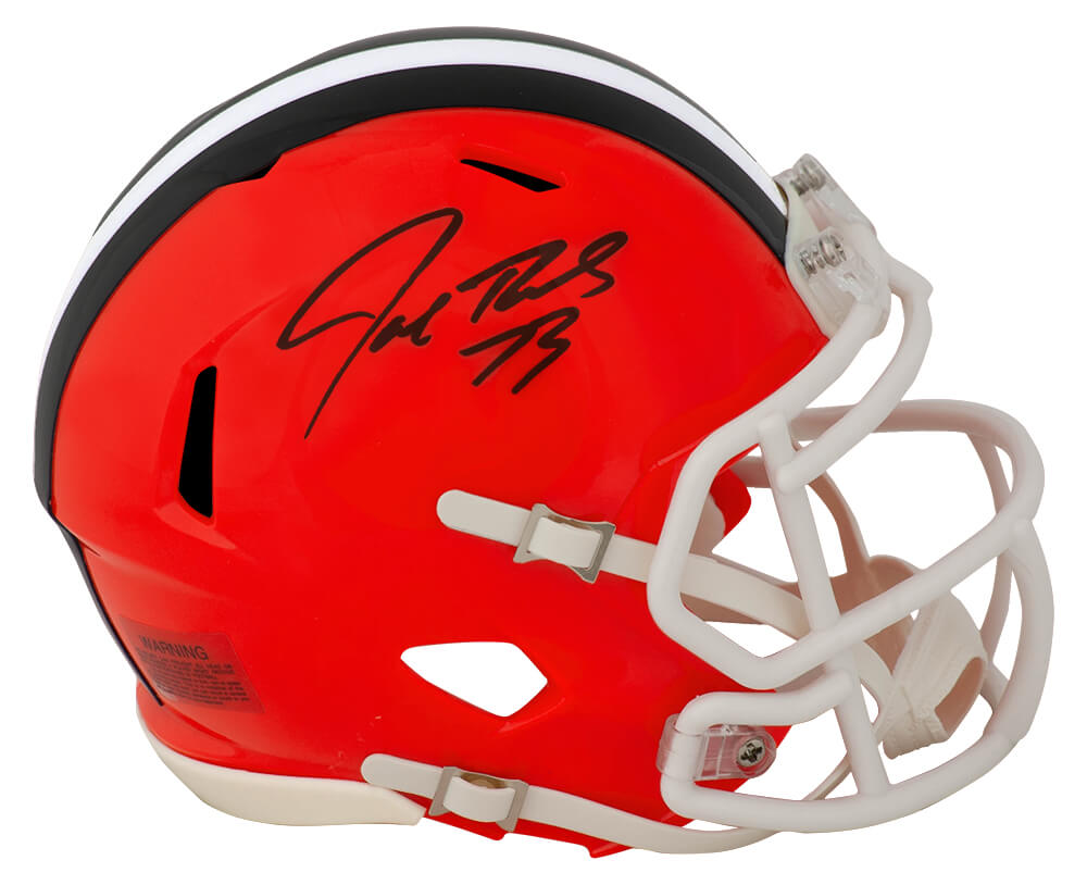 THOMIN347 Joe Thomas Signed Browns Riddell Speed Mini Helmet