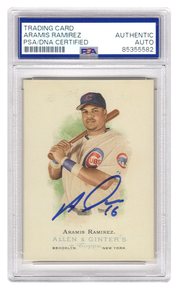 Picture of Schwartz Sports Memorabilia RAMCAR121 Aramis Ramirez Signed Cubs 2006 Allen & Ginter Baseball Card No. 230 - PSA Encapsulated