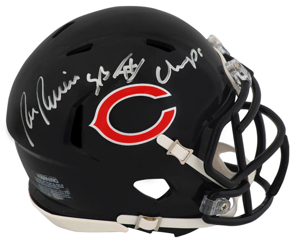 Picture of Schwartz Sports Memorabilia RIVMIN310 Ron Rivera Signed Chicago Bears Riddell Speed Mini Helmet with SB XX Champs
