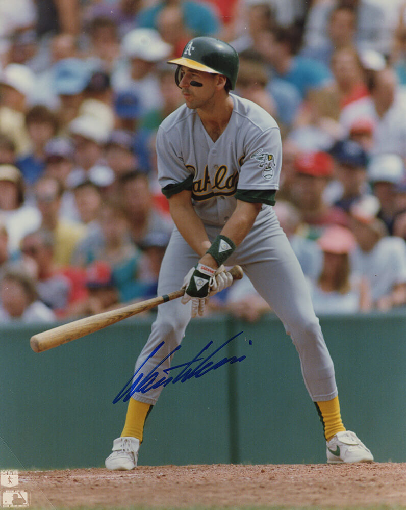 Picture of Schwartz Sports Memorabilia WEI08P101 8 x 10 in. Walt Weiss Signed Oakland as Grey Jersey Batting Photo