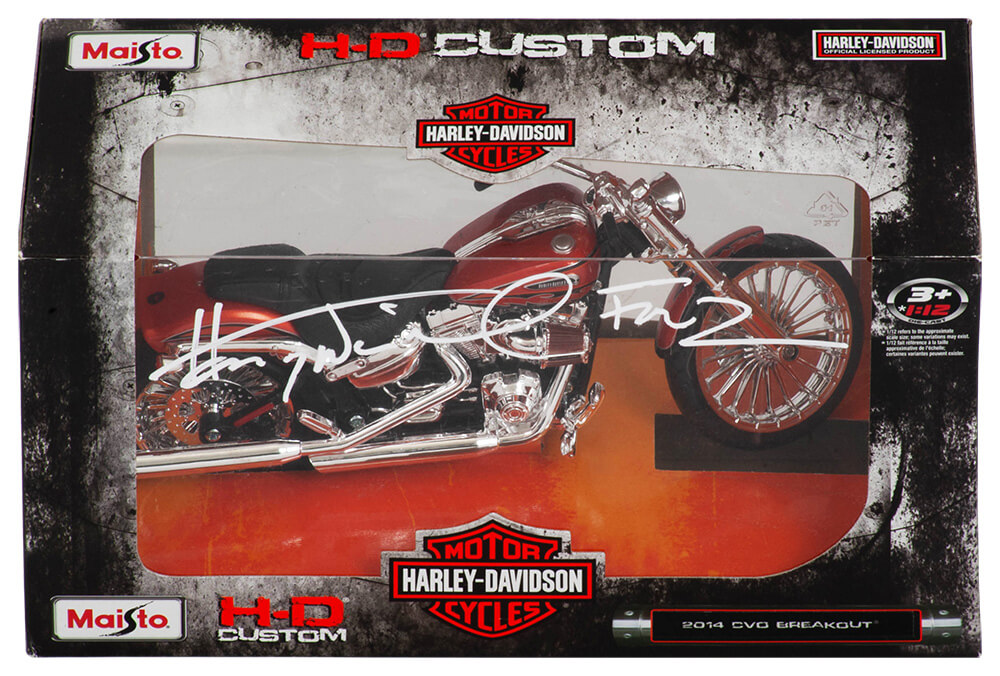 WINOTH508 Henry Winkler Signed 2014 CVO Breakout Motorcycle 1-12 Scale Car with Fonz