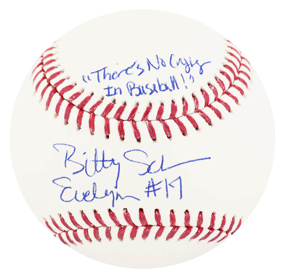 Picture of Schwartz Sports Memorabilia SCHBSB501 Bitty Schram Signed Rawlings Official MLB Baseball with Evelyn - Theres No Crying