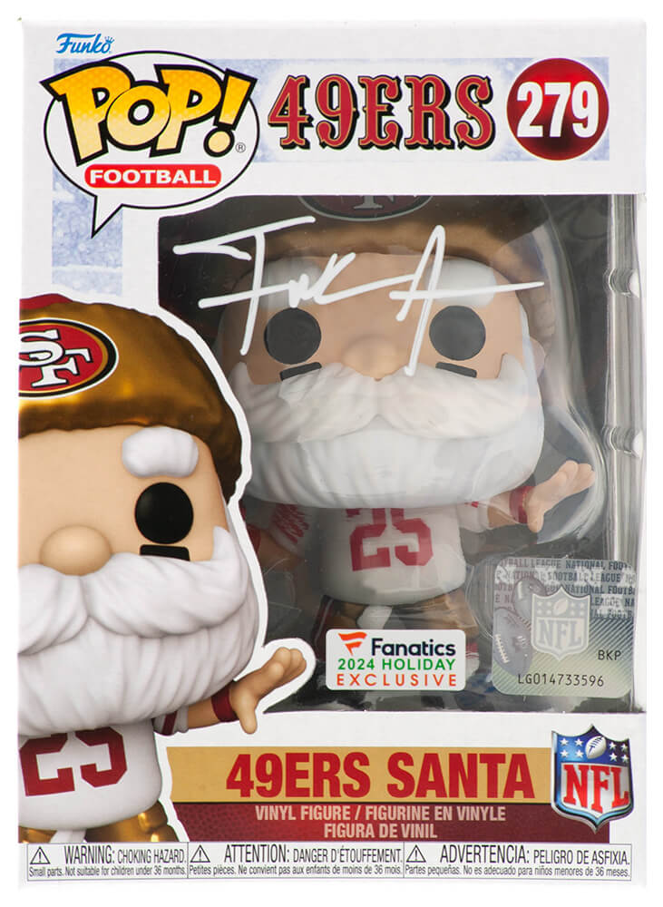 GORFUN300 Frank Gore Signed San Francisco 49ers Santa Funko Pop Doll No. 279
