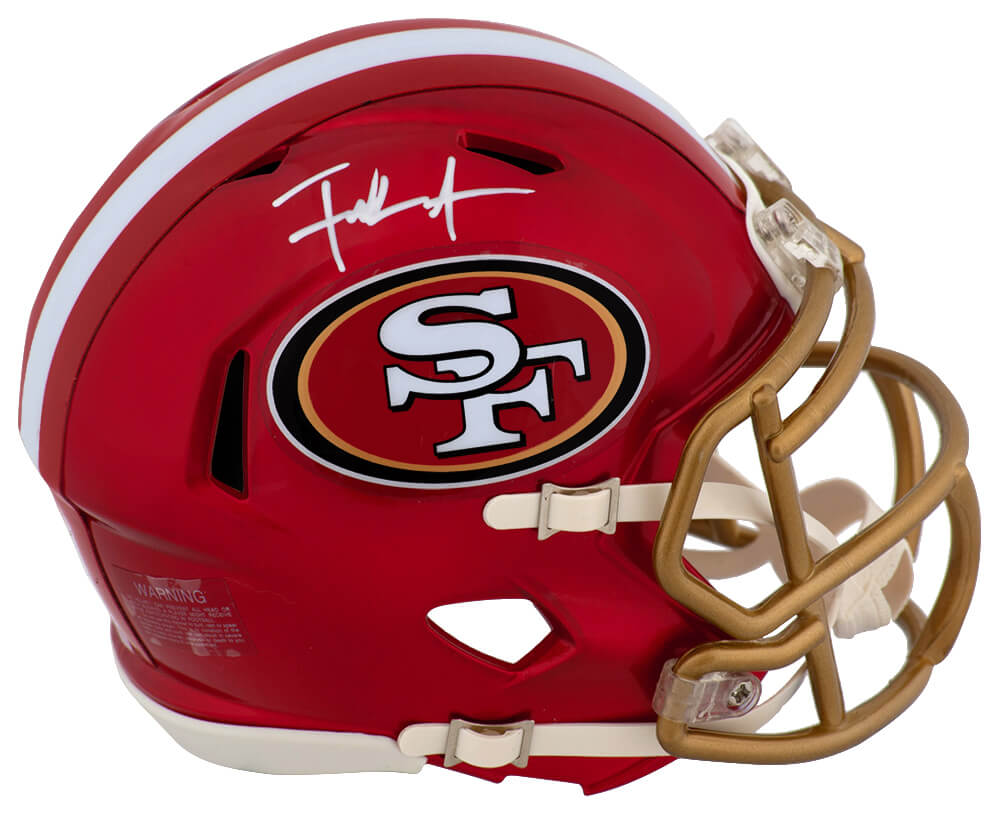 GORMIN309 Frank Gore Signed San Francisco 49ers Flash Riddell Mini Helmet