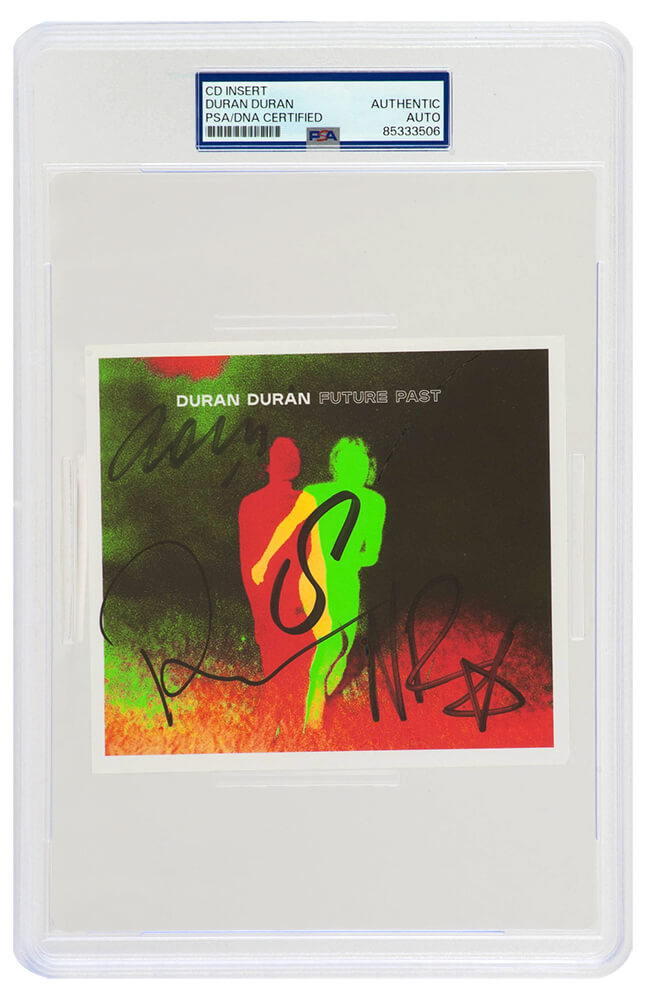 DURCUT500 5 x 5 in. Duran Full Band Signed Future Past CD Insert 4-Signatures - PSA & DNA Encapsulated