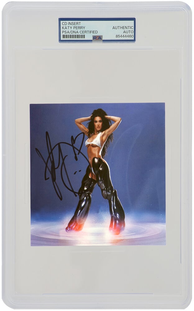 PERCUT500 5 x 5 in. Katy Perry Signed 143 CD Insert Card - PSA & DNA Encapsulated